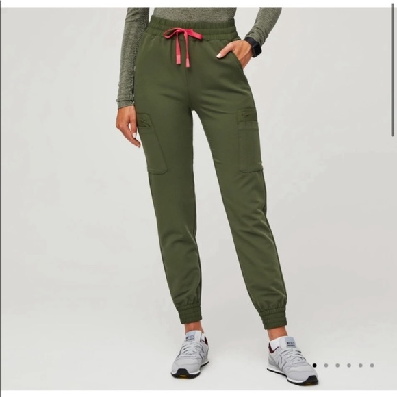 Figs Pants & Jumpsuits Figs Womens Dark Olive Atlanta High Waisted